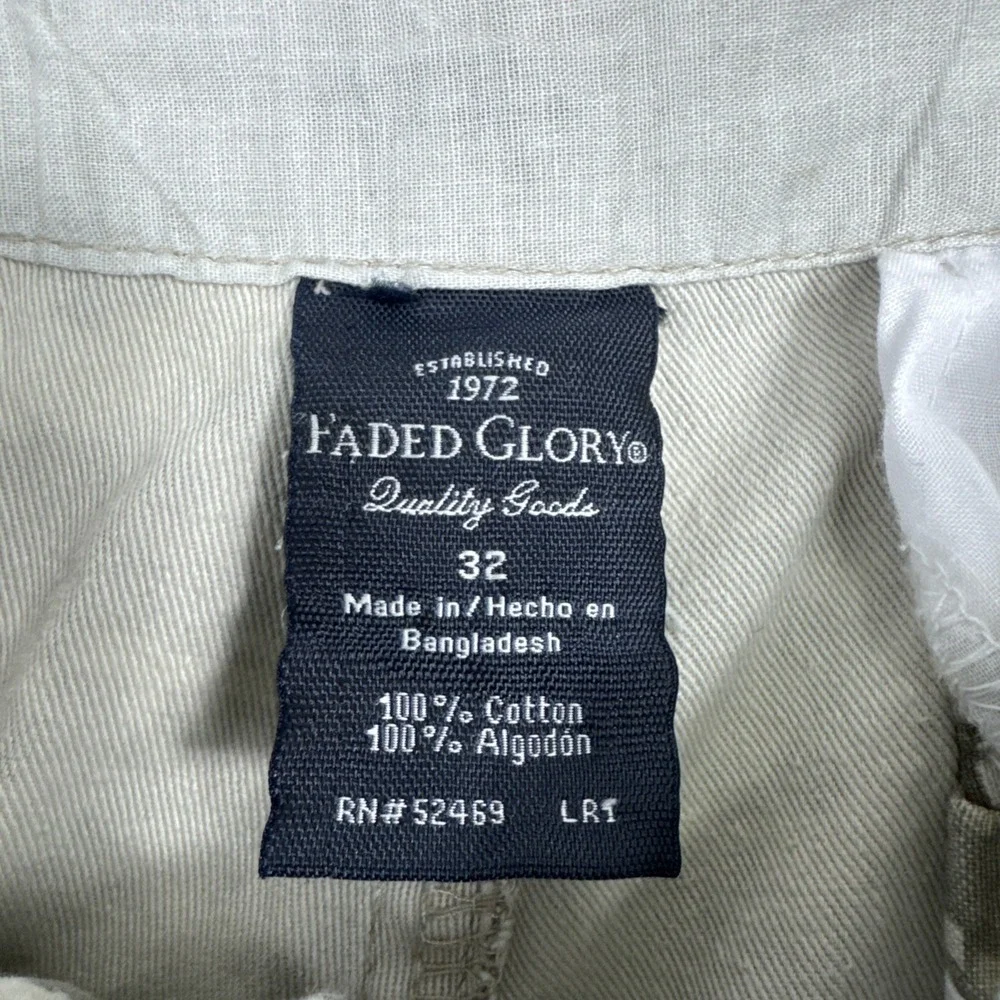 Faded Glory Cargo Shorts Mens Size 32 Digital Camo Tactical Paratrooper Green‎